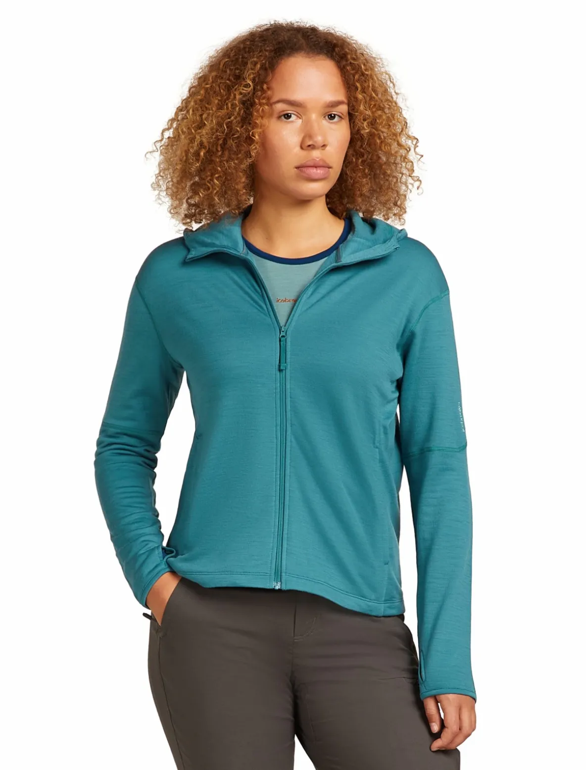 Bluza Icebreaker Merino 360 RealFleece Elemental Longsleeve Zip Hoodie Women
