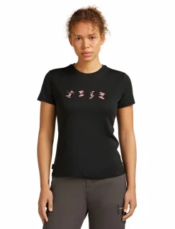 Koszulka Icebreaker Merino 150 Tech Lite Short Sleeve Snow Day Women