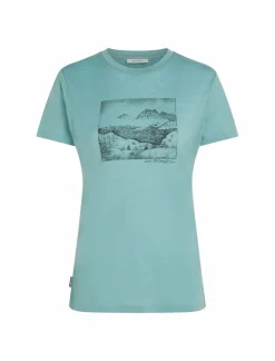 Koszulka Icebreaker Merino Tech Lite SS Tee Lake View Women