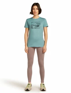 Koszulka Icebreaker Merino Tech Lite SS Tee Lake View Women