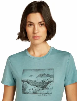 Koszulka Icebreaker Merino Tech Lite SS Tee Lake View Women