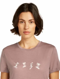 Koszulka Icebreaker Merino 150 Tech Lite Short Sleeve Snow Day Women