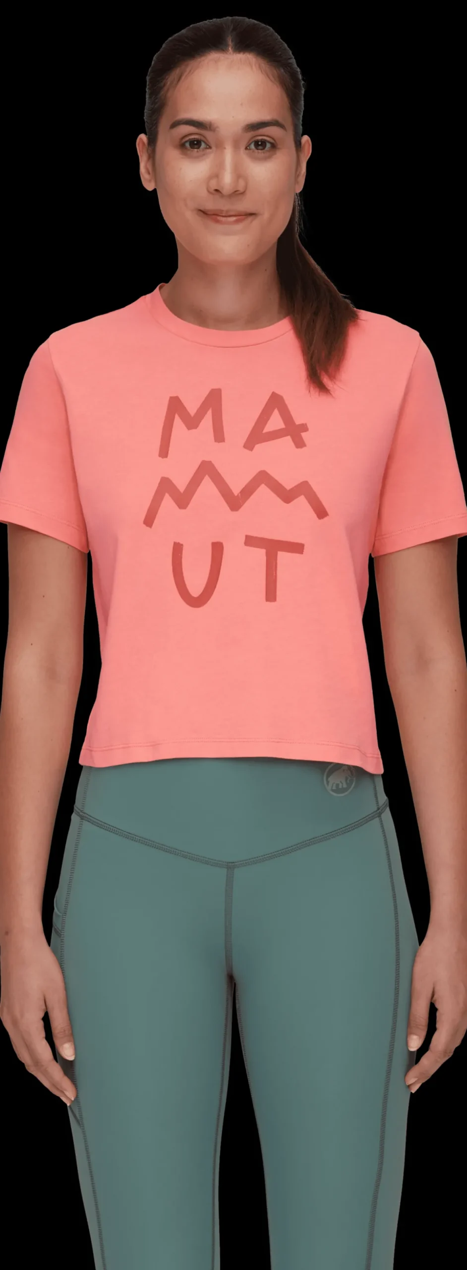 Koszulka Mammut Massone T-Shirt Cropped Women Lettering