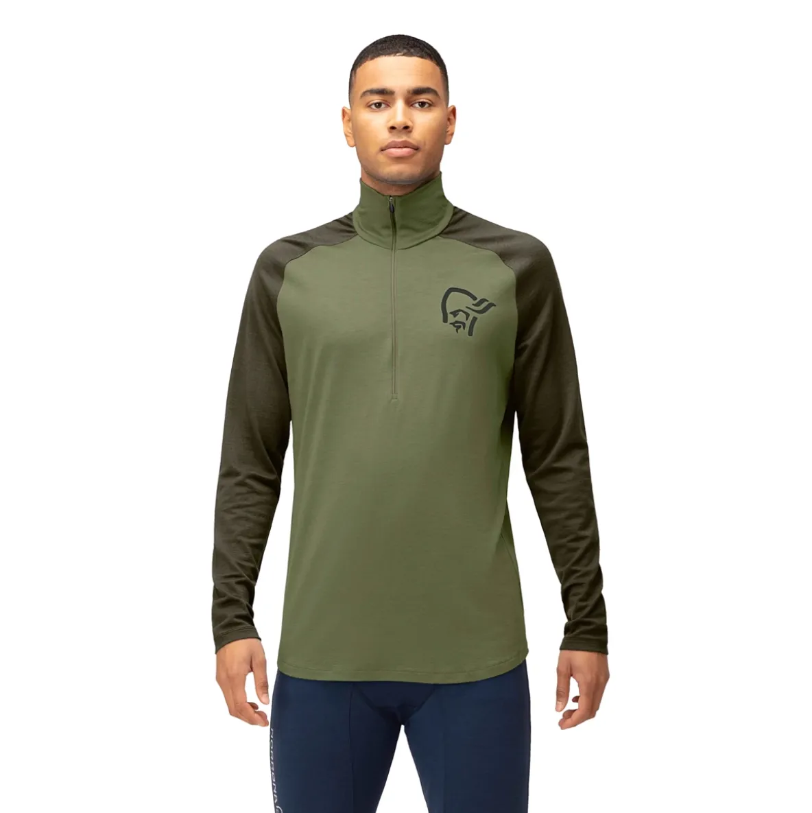 Koszulka merino Norrona Femund PureUll Zip Neck Men