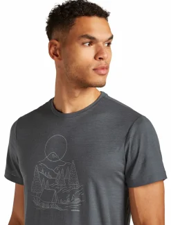 Koszulka Męska Icebreaker Merino Tech Lite III SS Tee Sunset Camp