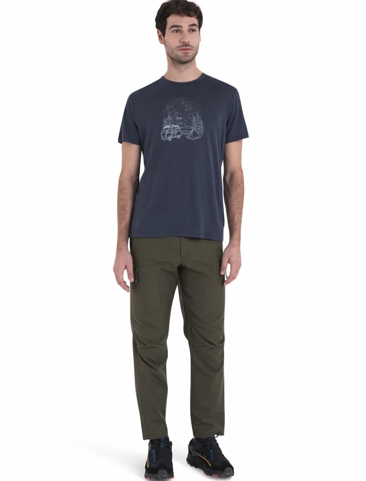 Koszulka Męska Icebreaker Merino Tech Lite III SS Tee Van Camp