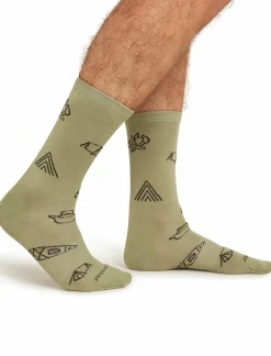 Skarpety Męskie Icebreaker Merino Lifestyle Ultralight Crew Camp Essentials